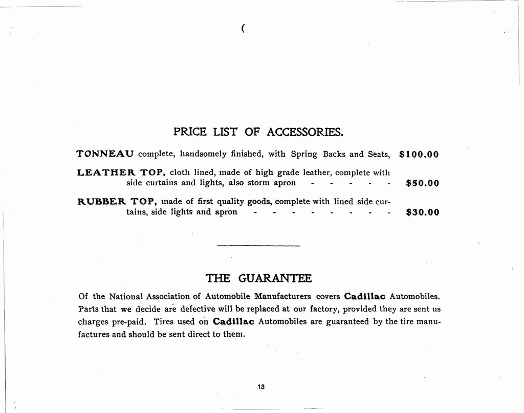 1902 Cadillac Catalogue Page 7